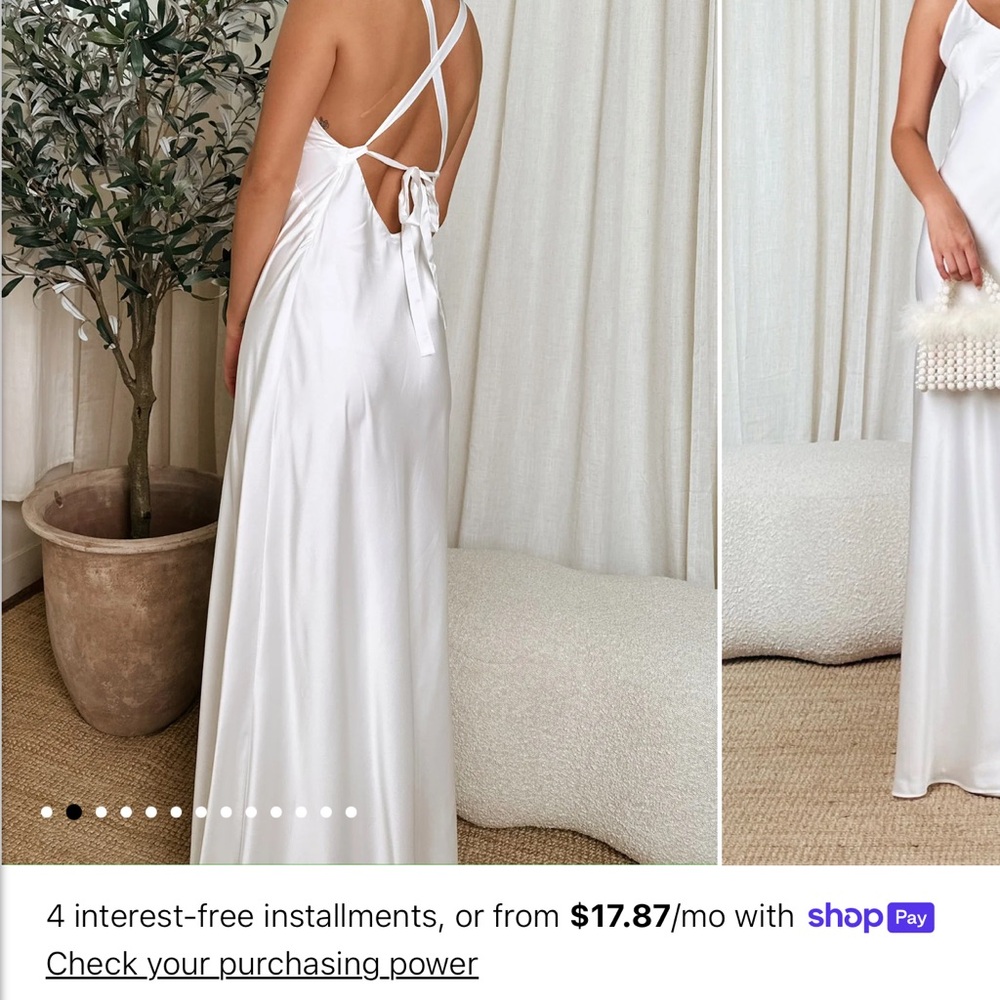 Show Me Your MuMu Anderson Dress in White - Picture 2 of 6